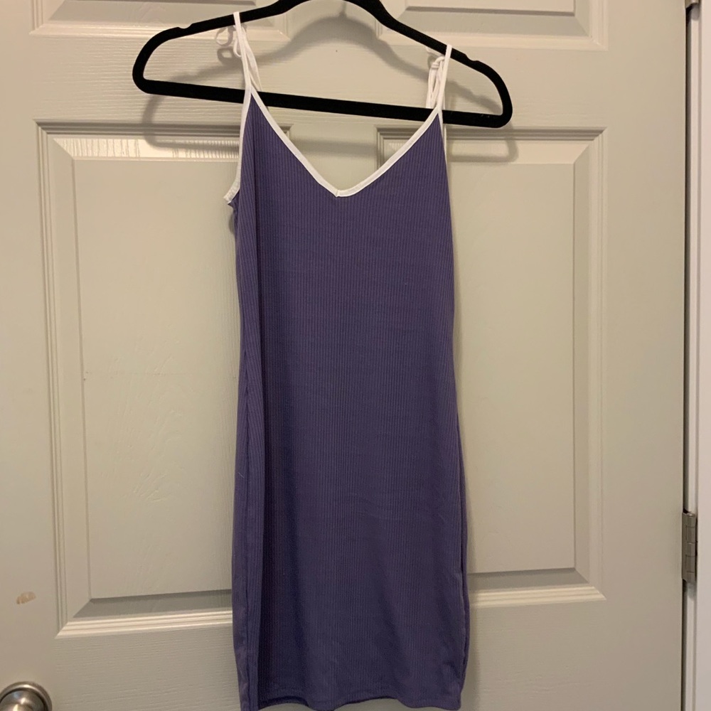 Ribbed Sun Dress With Adjustable Shoulder Ties